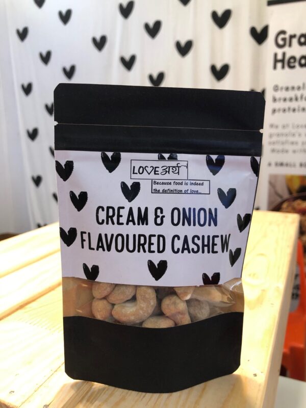 Cream & Onion Flavoured Cashew